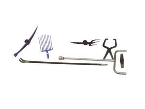 鋼叉、道鎬、撬棍、螺旋道釘扳手等